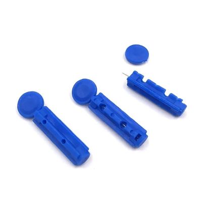 Μίας χρήσης νυστέρια αίματος ασφάλειας συστροφής αποστειρωμένα που παίρνουν τη βελόνα δοκιμής ζάχαρης δοκιμής γλυκόζης για τα νυστέρια αίματος δάχτυλων