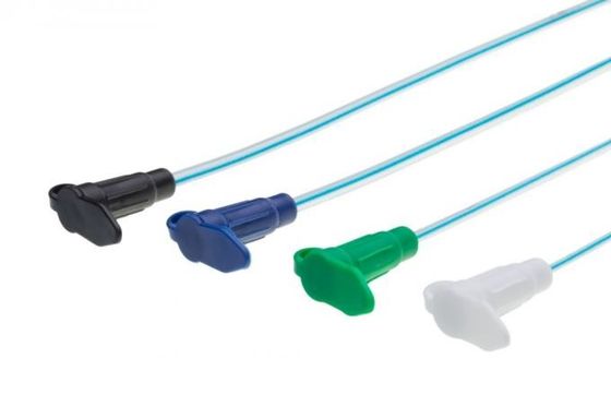 Ιατρικός σωλήνας σίτισης PVC 4-22FR μίας χρήσης ορθογώνιος σωλήνας με τον πολύχρωμο χαρακτηρισμό